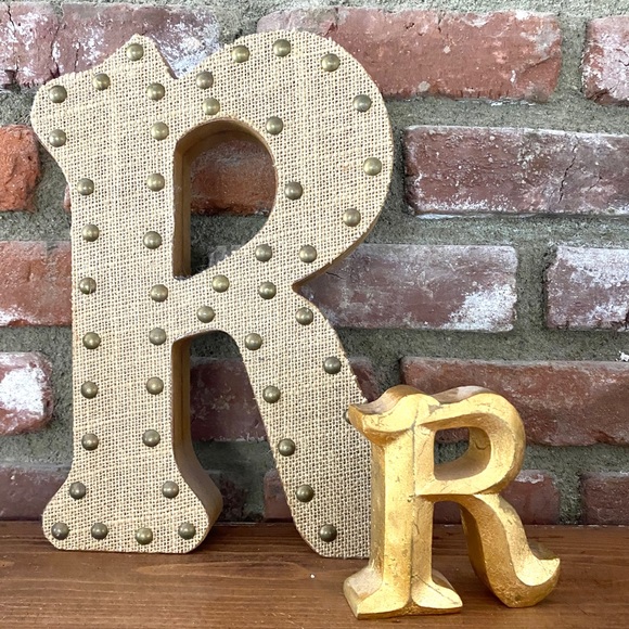 Pottery Barn Accents Pottery Barn Monogram Alphabet Letter R Big